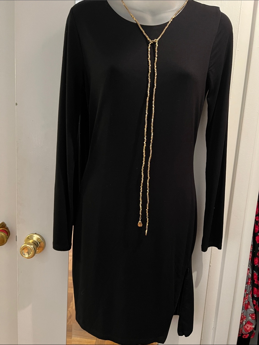 Black Long Sleeve Shift Dress - Elegant Everyday